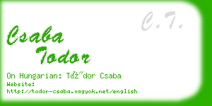 csaba todor business card